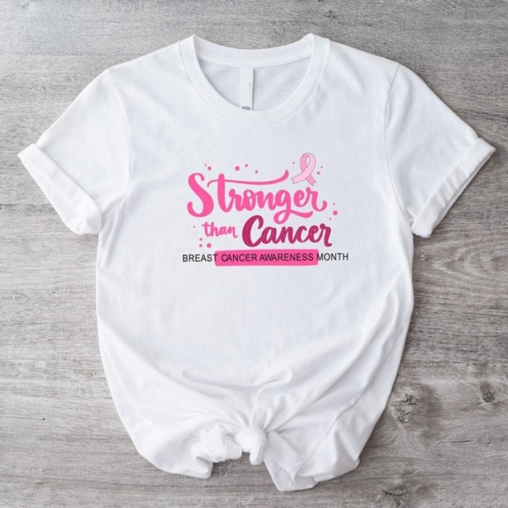 Stronger Than Breast Cancer T-shirt, Breast Cancer Awareness Month Shirt